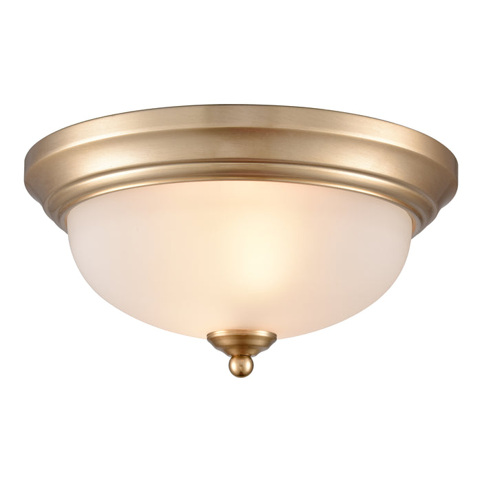 Basics 11'' Wide 2-Light Flush Mount - Satin Gold