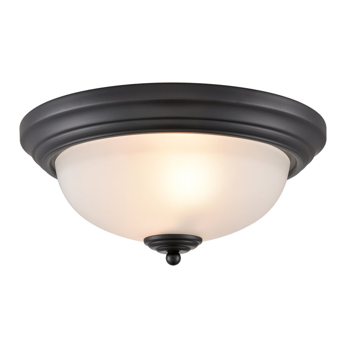 Basics 13'' Wide 2-Light Flush Mount - Black