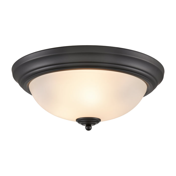 Basics 15'' Wide 3-Light Flush Mount - Black