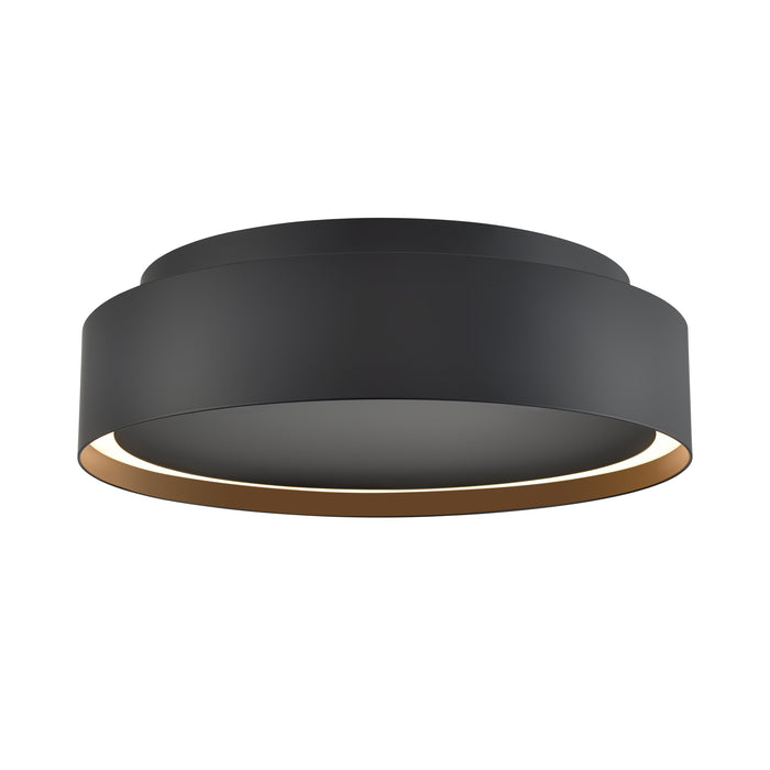 Canning 12'' Wide Integrated LED Flush Mount - Matte Black