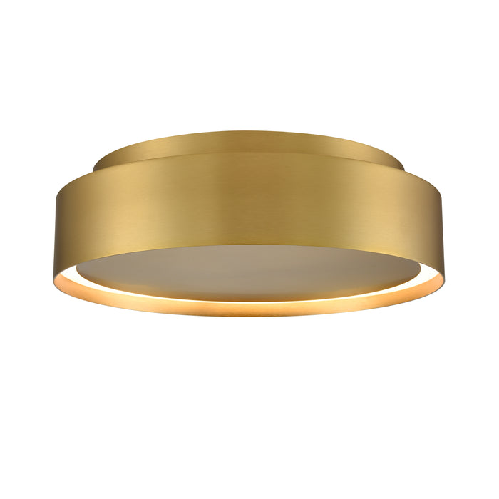 Canning 12'' Wide Integrated LED Flush Mount - Brushed Brass