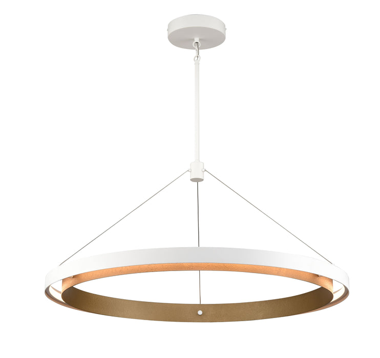 Fagan 33.5'' Wide Integrated LED Pendant - Brushed Brass with Forged Brass