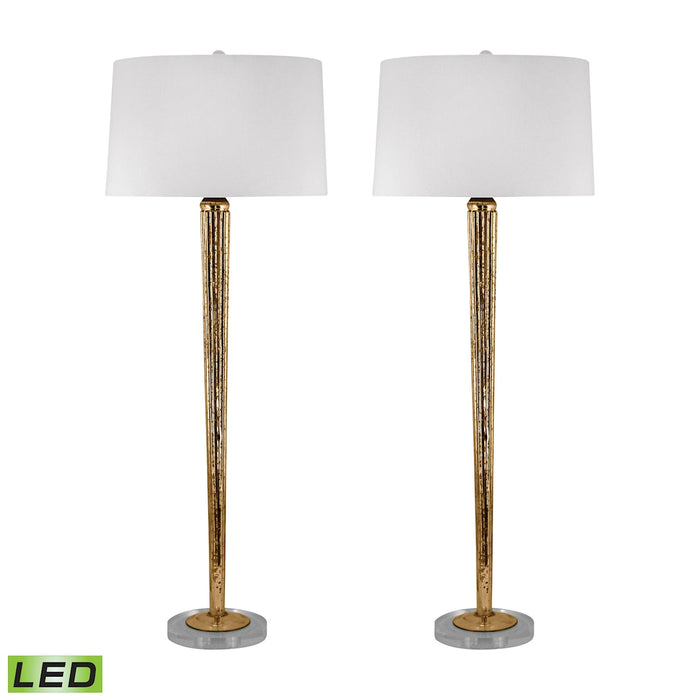 Mercury Glass 37'' High 2-Light Buffet Lamp - Set of 2 - Mercury Gold