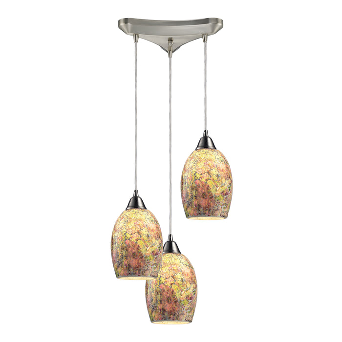 Avalon 10'' Wide 3-Light Mini Pendant - Satin Nickel