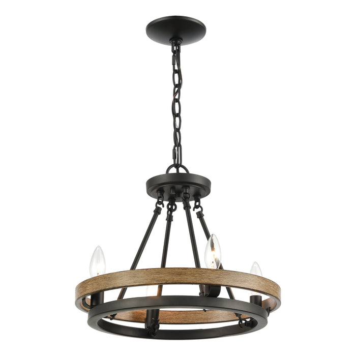 Ramsey 16'' Wide 4-Light Chandelier - Matte Black