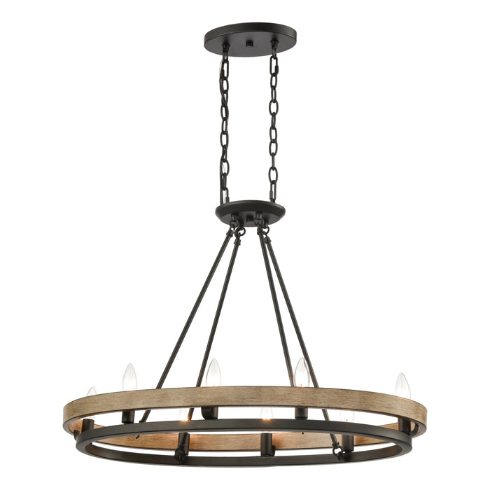 Ramsey 30'' Wide 8-Light Linear Chandelier - Matte Black