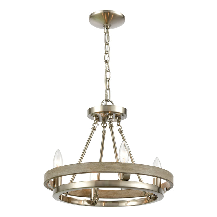 Ramsey 16'' Wide 4-Light Chandelier - Satin Nickel