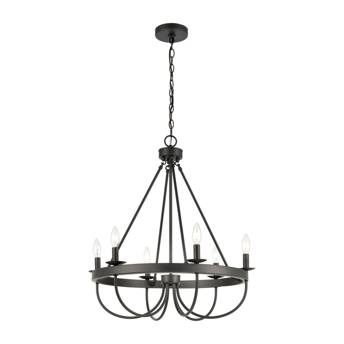 Williamson 25'' Wide 6-Light Chandelier - Black