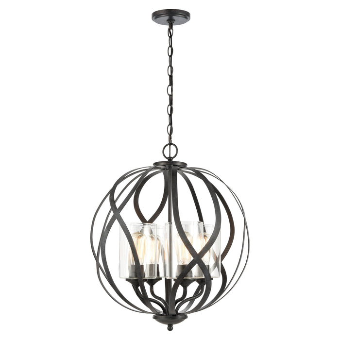 Daisy 20'' Wide 4-Light Chandelier - Midnight Bronze