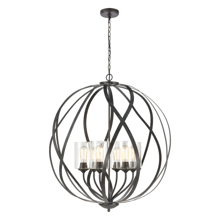 Daisy 32'' Wide 6-Light Chandelier - Midnight Bronze