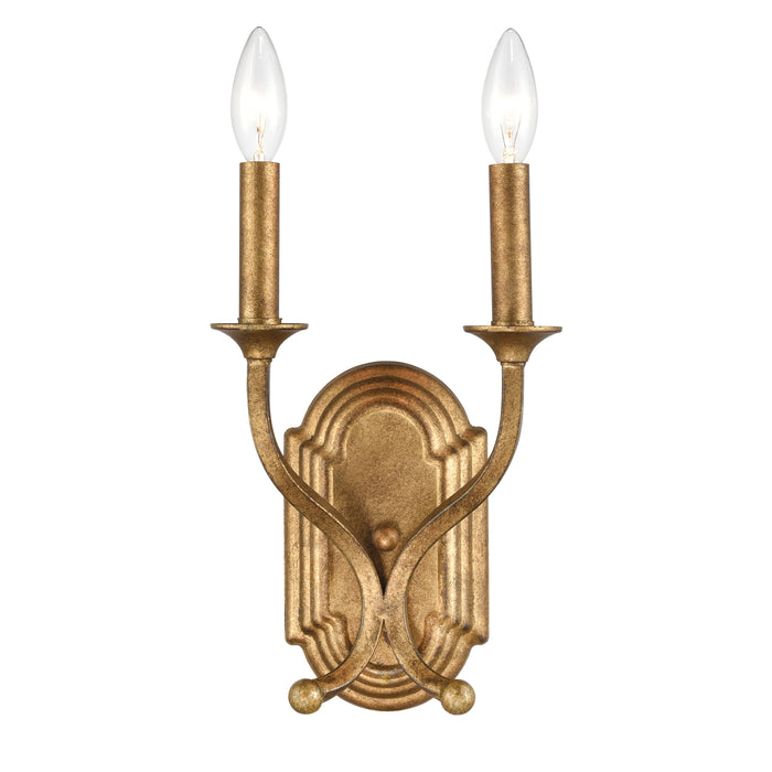 Wembley 12'' High 2-Light Sconce - Antique Gold