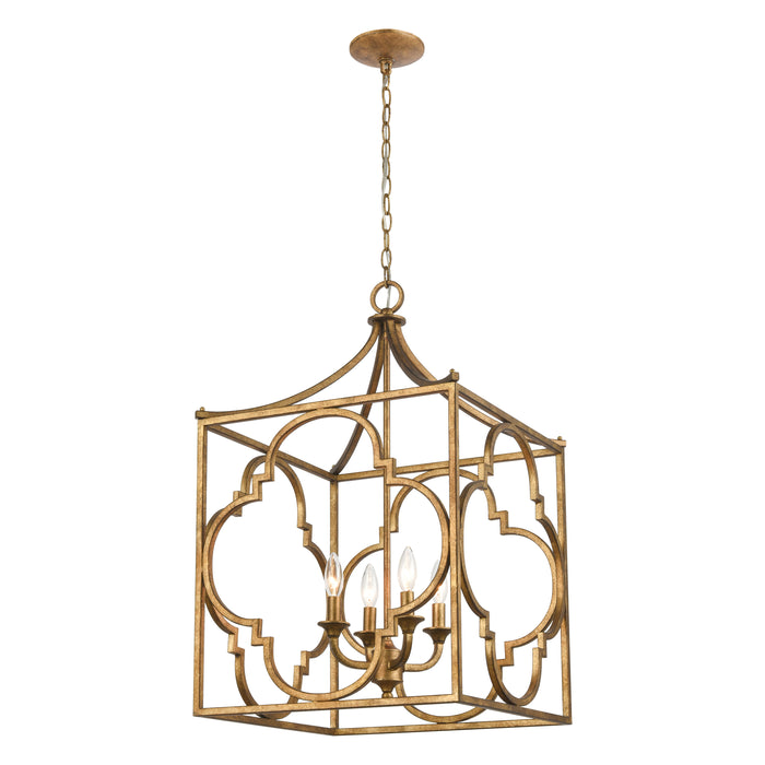 Wembley 19'' Wide 4-Light Chandelier - Antique Gold