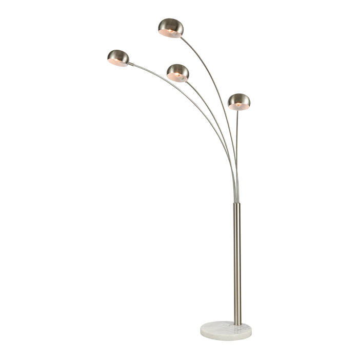 Skyline 4-Light Adjustable Floor Lamp in Satin Nickel