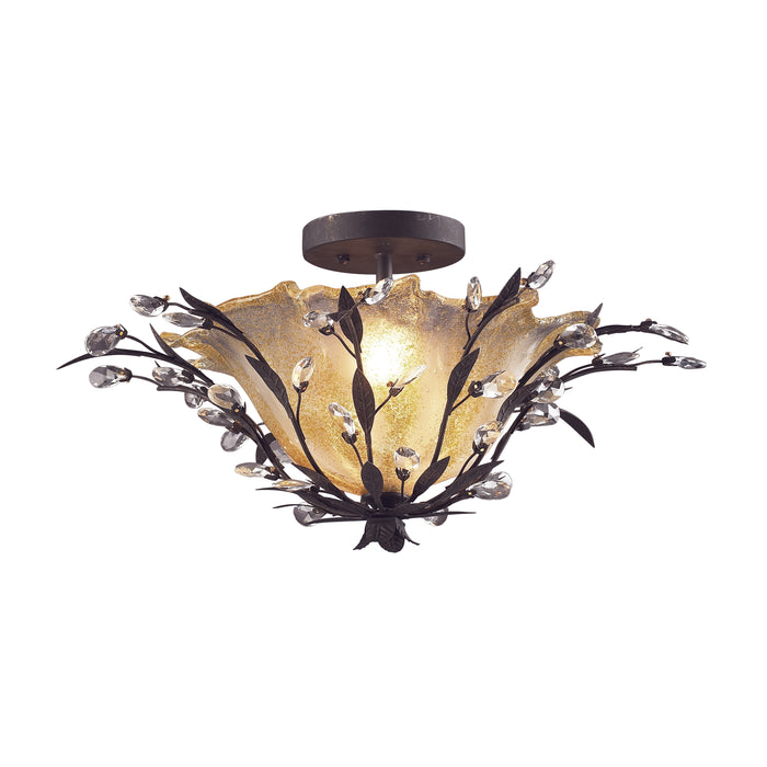 Circeo 24'' Wide 2-Light Semi Flush Mount - Deep Rust