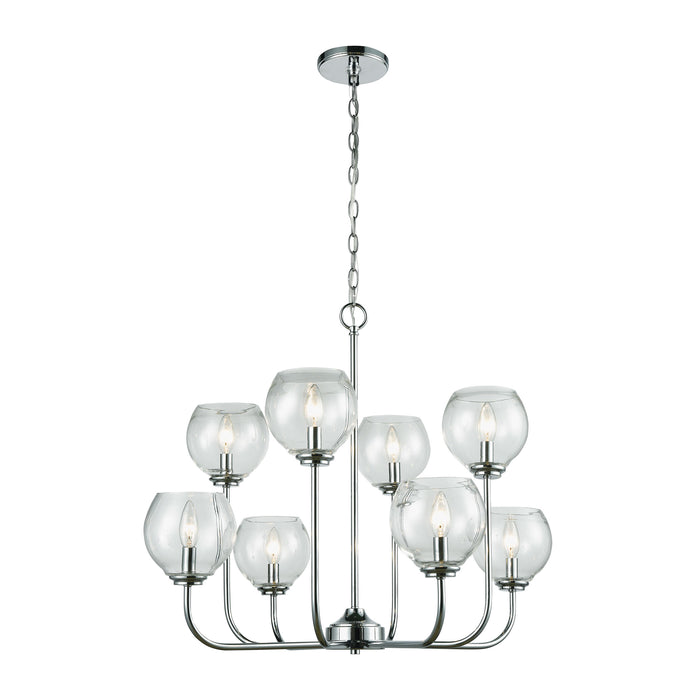 Emory 30'' Wide 8-Light Chandelier - Polished Chrome