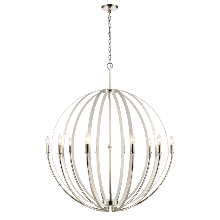 Rotunde 38'' Wide 10-Light Chandelier - Matte White