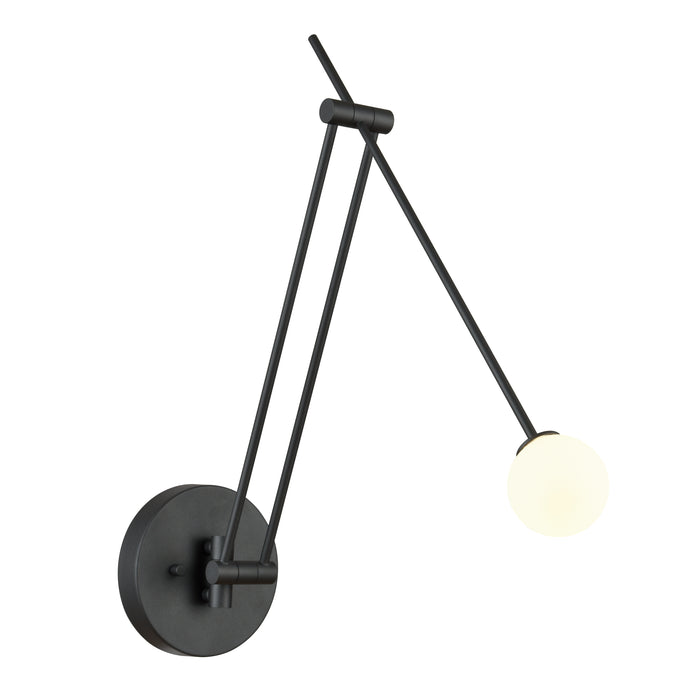 Roxbury 18'' High 1-Light Integrated LED Swingarm Sconce - Charcoal Black