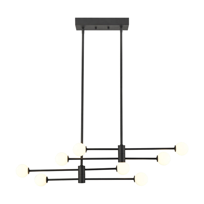 Roxbury 36'' Wide 8-Light Integrated LED Linear Chandelier - Charcoal Black