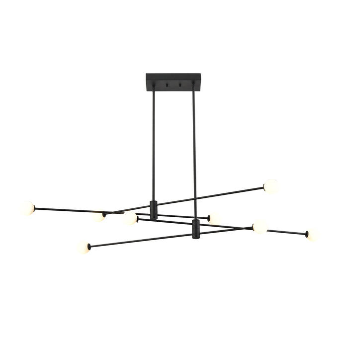 Roxbury 60'' Wide 8-Light Integrated LED Linear Chandelier - Charcoal Black