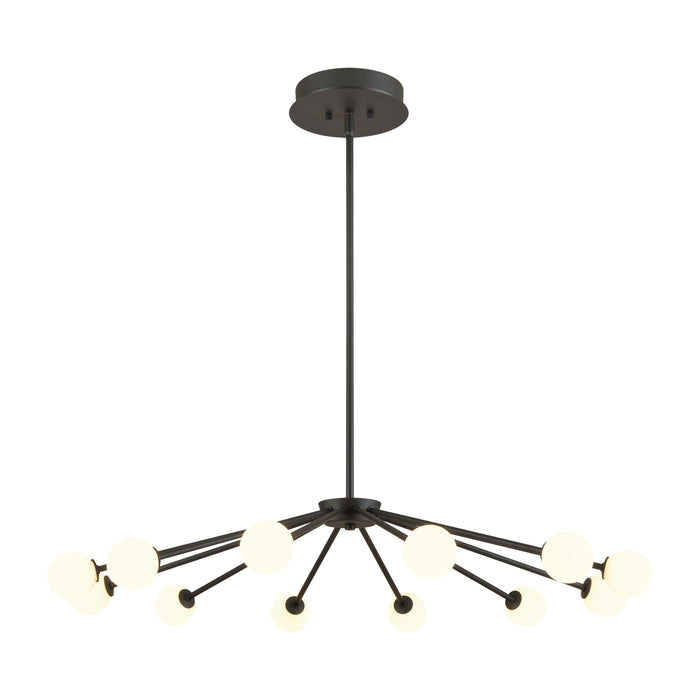 Roxbury 36'' Wide 12-Light Integrated LED Chandelier - Charcoal Black