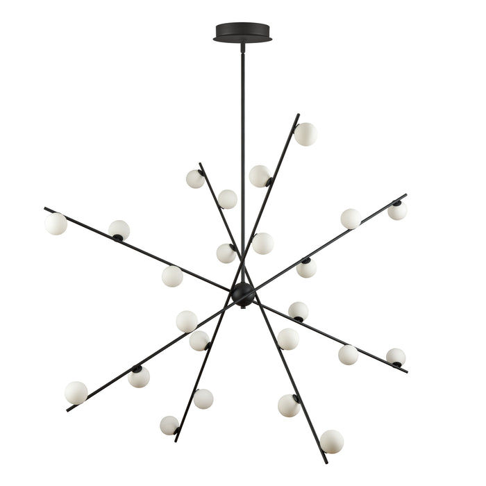 Roxbury 56'' Wide 24-Light Integrated LED Chandelier - Charcoal Black