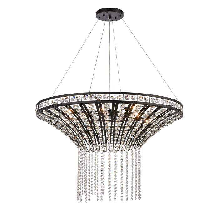 Fantania 36'' Wide 8-Light Chandelier - Matte Black