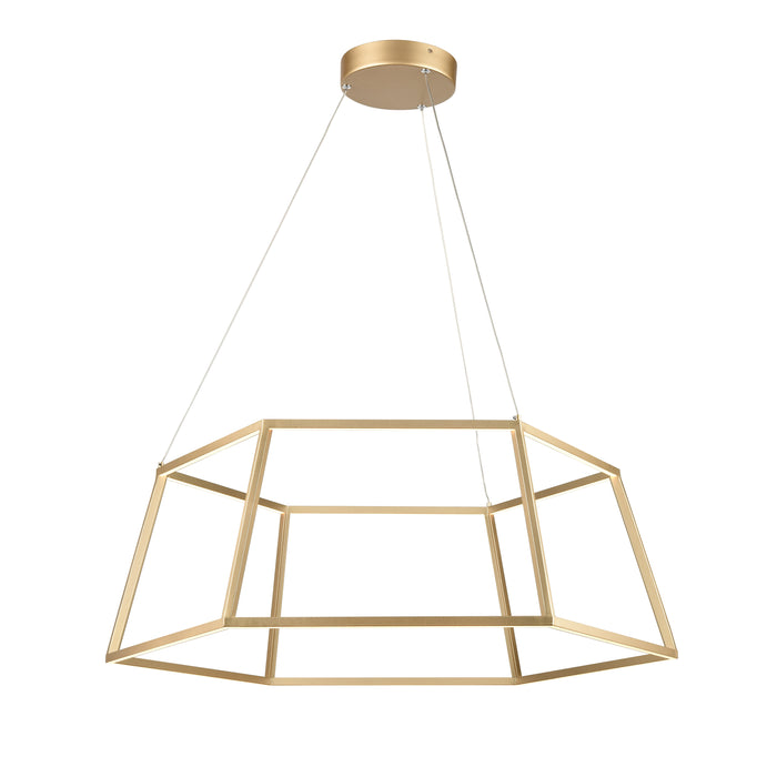 Minimalist 23.25'' Wide LED Pendant - Soft Gold