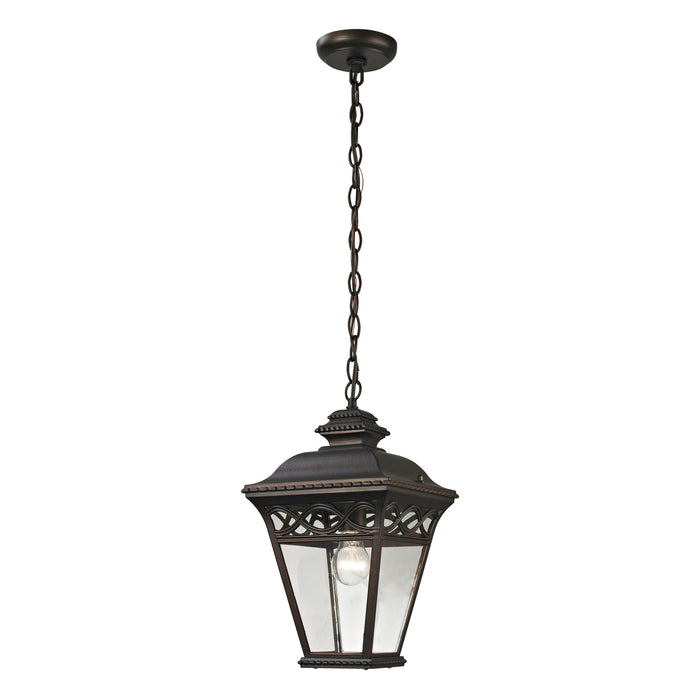 Mendham 9'' Wide 1-Light Outdoor Pendant - Hazelnut Bronze