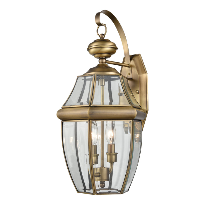 Ashford 10'' High 2-Light Outdoor Sconce - Antique Brass