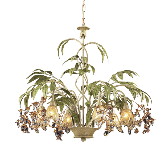 Huarco 28'' Wide 6-Light Chandelier - Sage Green