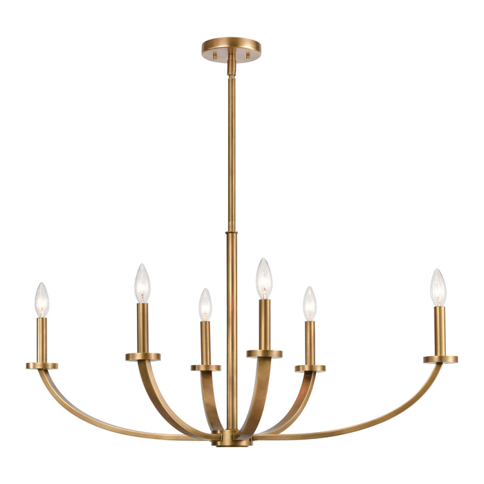 Erindale 36'' Wide 6-Light Linear Chandelier - Natural