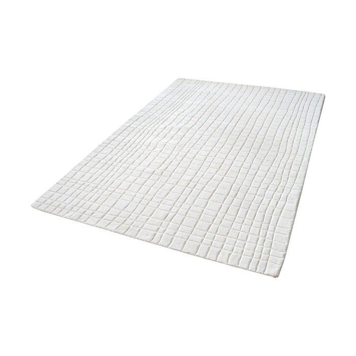 Blockhill Handwoven Wool Rug in Cream