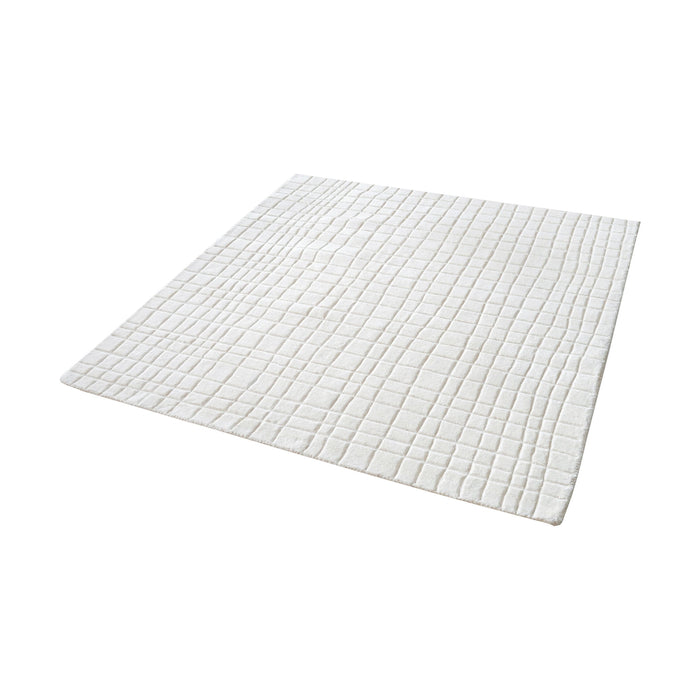 Blockhill Handwoven Wool Rug in Cream