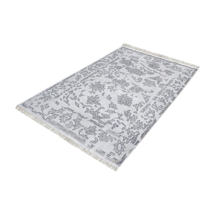 Harappa Hand-knotted Wool Rug in Grey