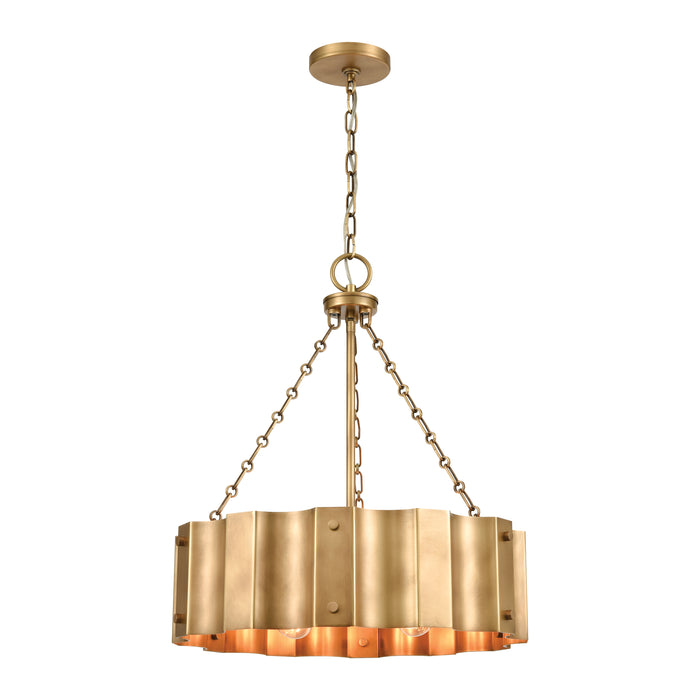 Clausten 21'' Wide 4-Light Chandelier - Brass