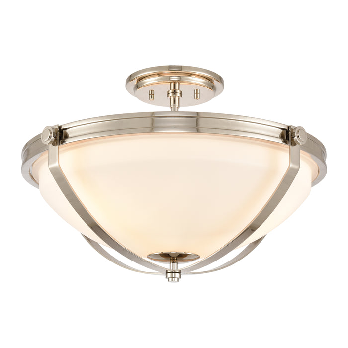 Connelly 19'' Wide 3-Light Semi Flush Mount - Polished Nickel