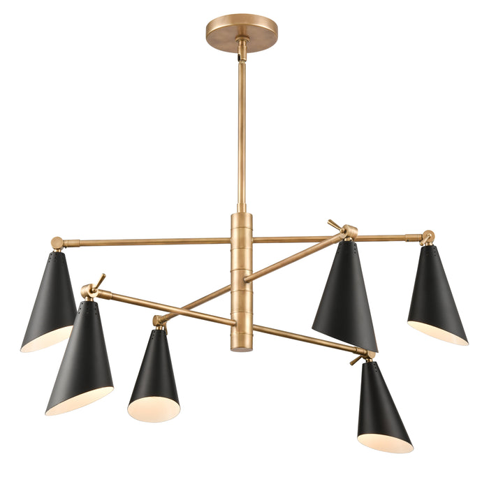 Calder 36'' Wide 6-Light Chandelier - Natural