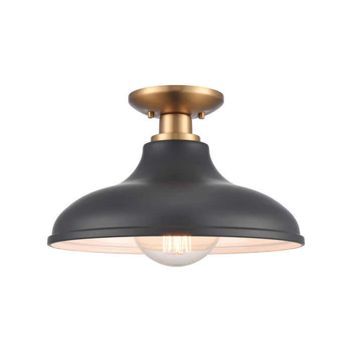 Grenville 13'' Wide 1-Light Semi Flush Mount - Brushed Gold