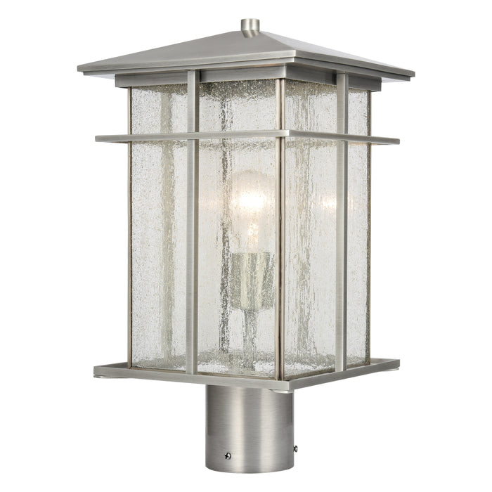 Oak Park 17'' High 1-Light Outdoor Post Light - Antique Brushed Aluminum