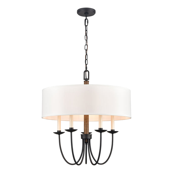 Neville 23'' Wide 5-Light Chandelier - Charcoal Black