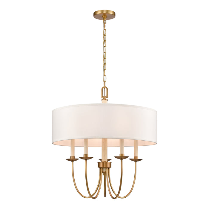 Neville 23'' Wide 5-Light Chandelier - Natural Brass