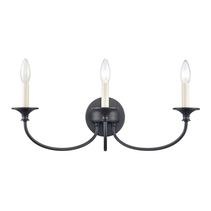 Cecil 22'' Wide 3-Light Vanity Light - Matte Black