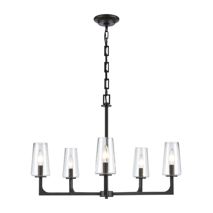 Fitzroy 28'' Wide 5-Light Chandelier - Matte Black