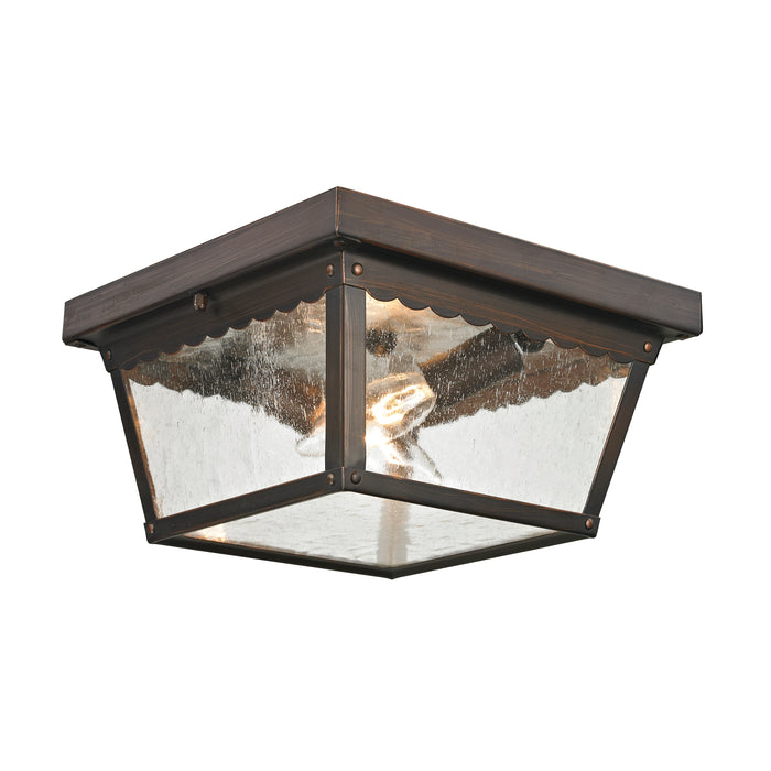 Springfield 10'' Wide 2-Light Outdoor Flush Mount - Hazelnut Bronze