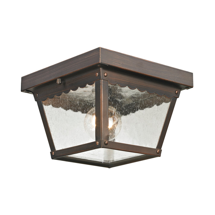 Springfield 8'' Wide 1-Light Outdoor Flush Mount - Hazelnut Bronze