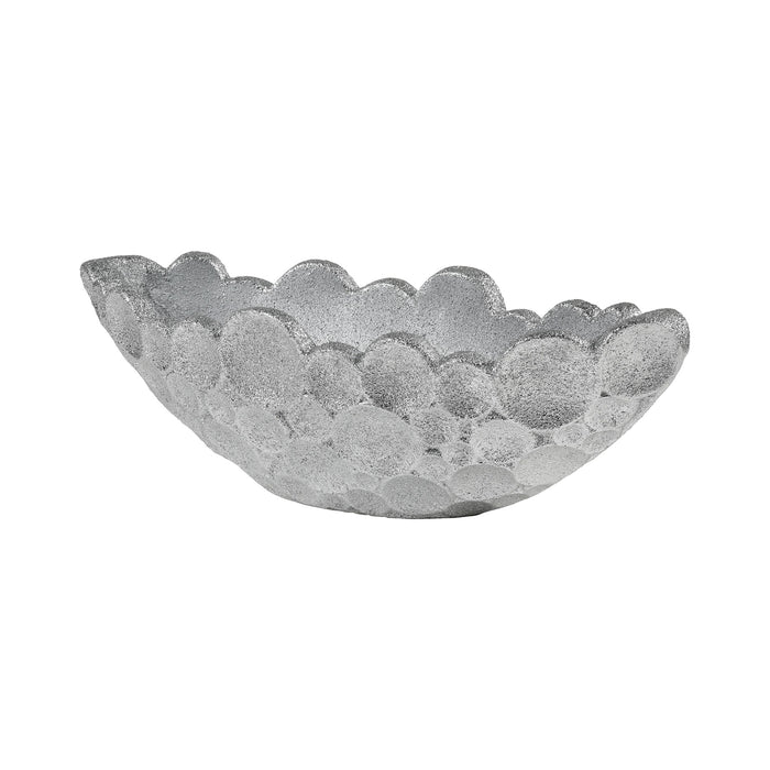 Sea Foam Planter in Silver Plaster