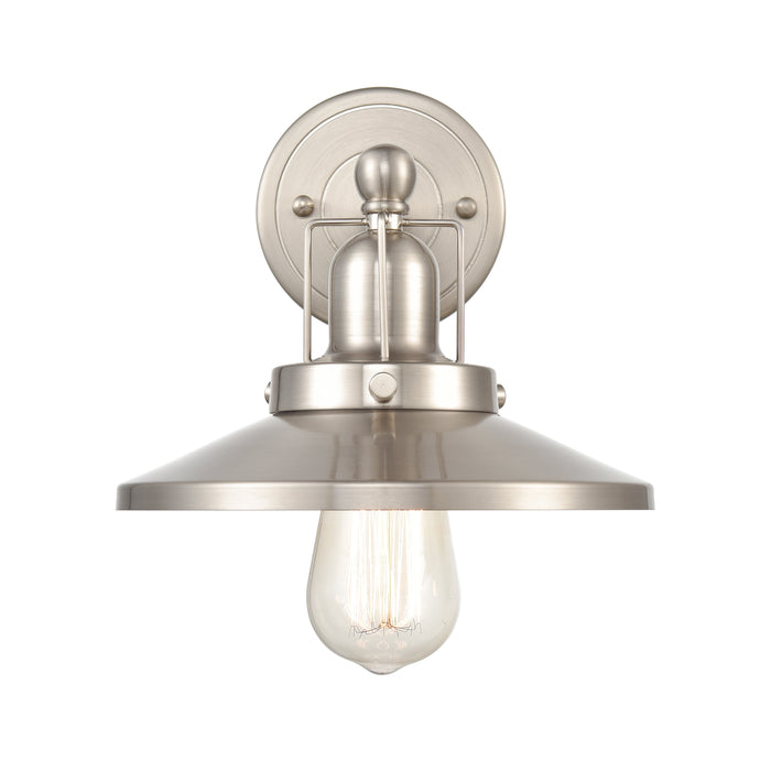 English Pub 8'' High 1-Light Sconce - Satin Nickel