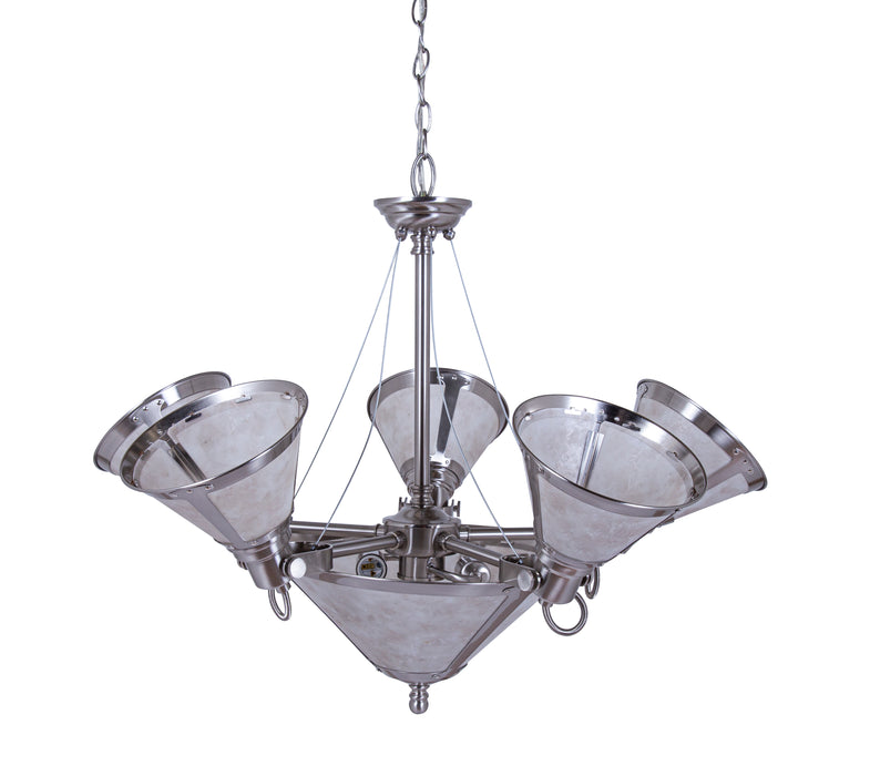 Landmark 26'' Wide 7-Light Chandelier - Brushed Nickel