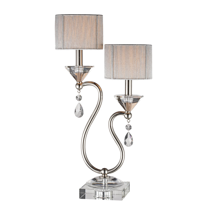 Krystal 23.5'' High 2-Light Table Lamp - Polished Nickel