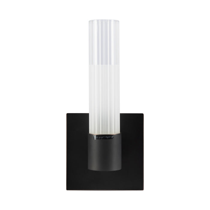 Regato Uno 120V Sconce. Frosted glass w/Clear Top / ORB finish.